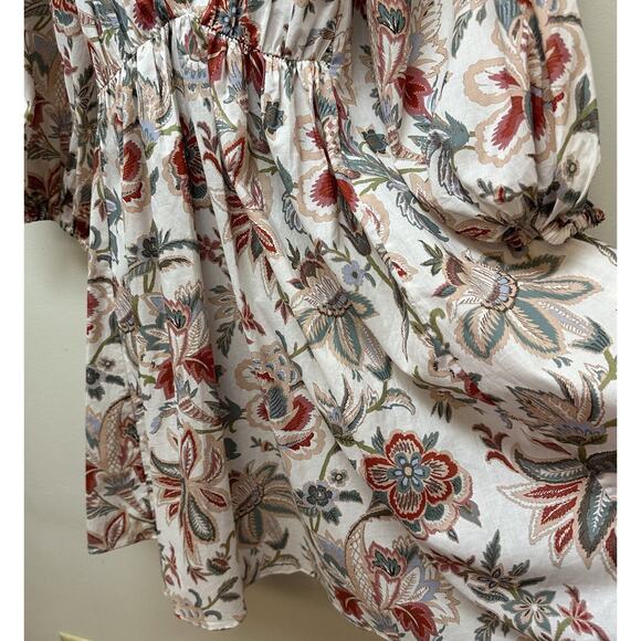 Mango X Chufy Collab Open Back Floral Mini Dress Mediterranean Boho S NEW - Picture 5 of 11